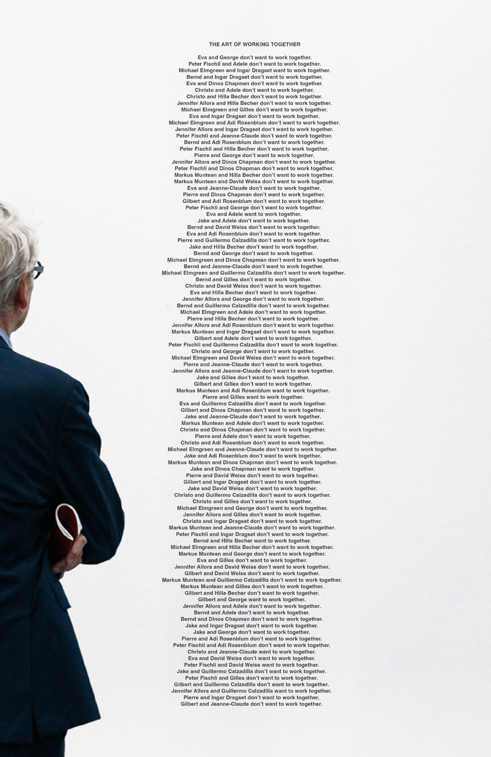 Claude Closky, ‘The Art Of Working Together,’ 2011, adhesive vinyl, variable dimensions.